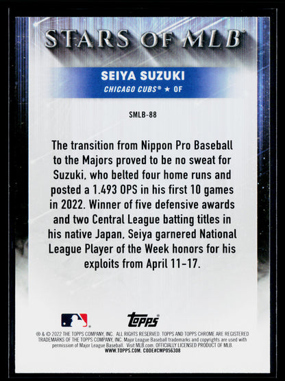 2022 Topps Update Seiya Suzuki Stars of MLB Chrome #SMLBC-88
