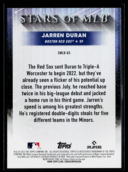 2022 Topps Update Jarren Duran Stars of MLB #SMLB-65