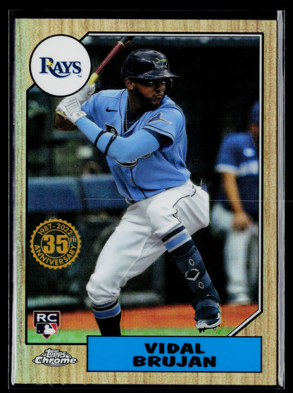 2022 Topps Chrome Vidal Brujan 1987 Topps Baseball 35th Anniversary #87BC-17