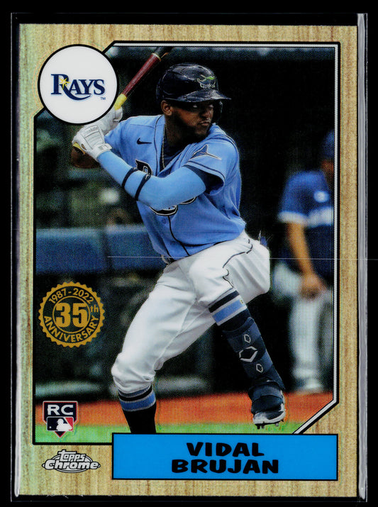 2022 Topps Chrome Vidal Brujan 1987 Topps Baseball 35th Anniversary #87BC-17