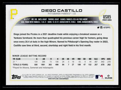 2022 Topps Update Diego Castillo Rainbow Foil #US85