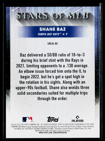 2022 Topps Update Shane Baz Stars of MLB #SMLB-86