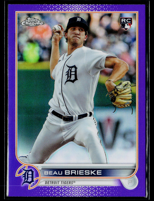 2022 Topps Chrome Update Beau Brieske Purple #USC147