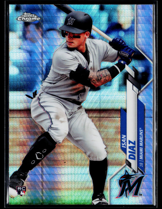 2020 Topps Chrome Isan Diaz Rookie Prism Refractor #170