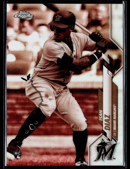 2020 Topps Chrome Isan Diaz Rookie Sepia Refractor #170