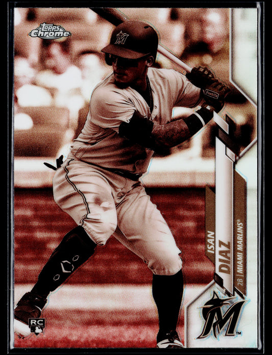 2020 Topps Chrome Isan Diaz Rookie Sepia Refractor #170