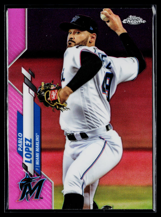2020 Topps Chrome Pablo Lopez Pink Refractor #152