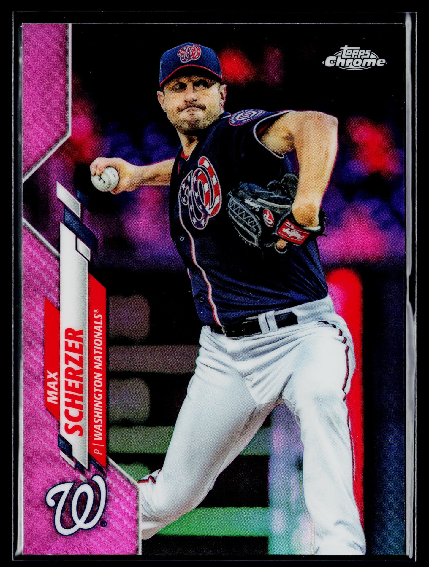 2020 Topps Chrome Max Scherzer Pink Refractor #139