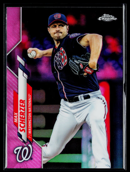 2020 Topps Chrome Max Scherzer Pink Refractor #139
