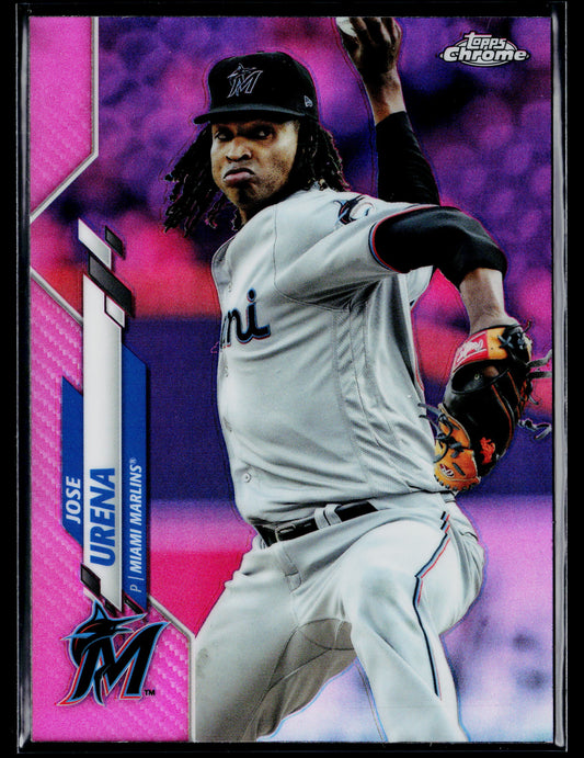 2020 Topps Chrome Jose Urena Pink Refractor #185
