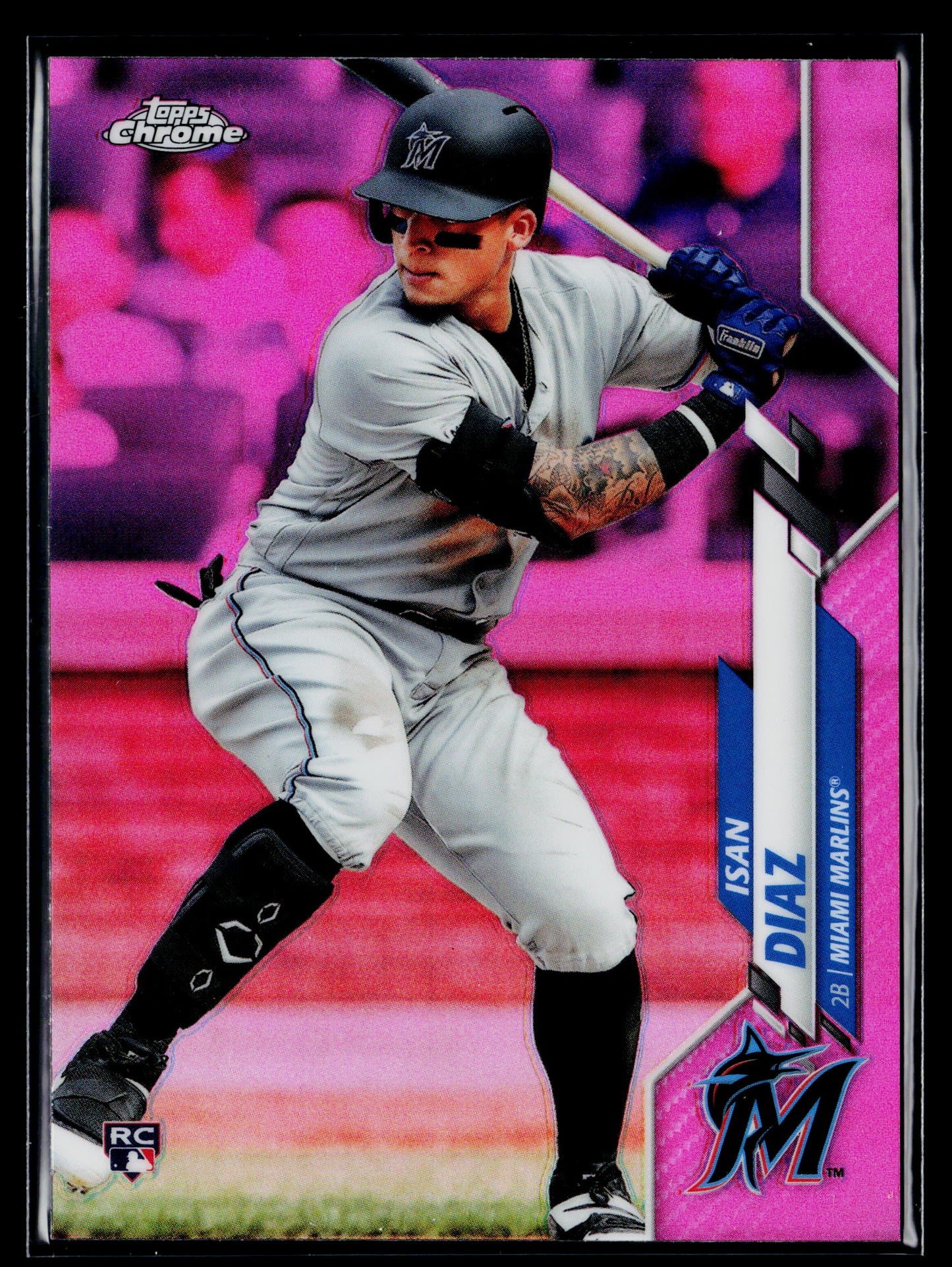2020 Topps Chrome Isan Diaz Rookie Pink Refractor #170