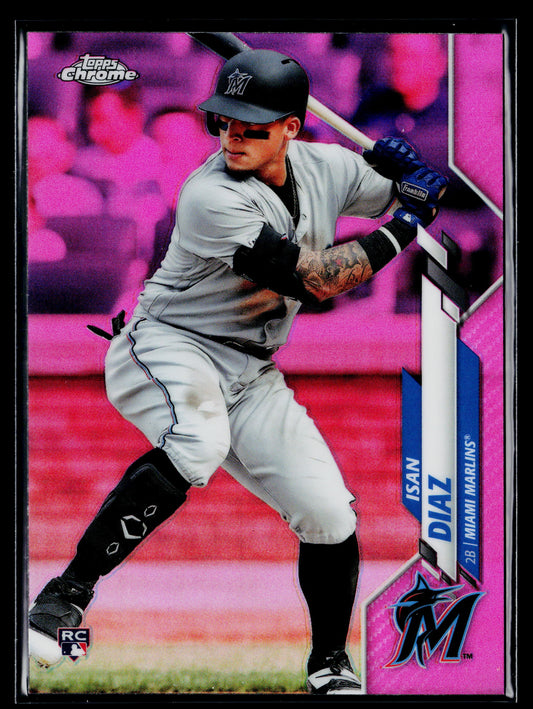 2020 Topps Chrome Isan Diaz Rookie Pink Refractor #170