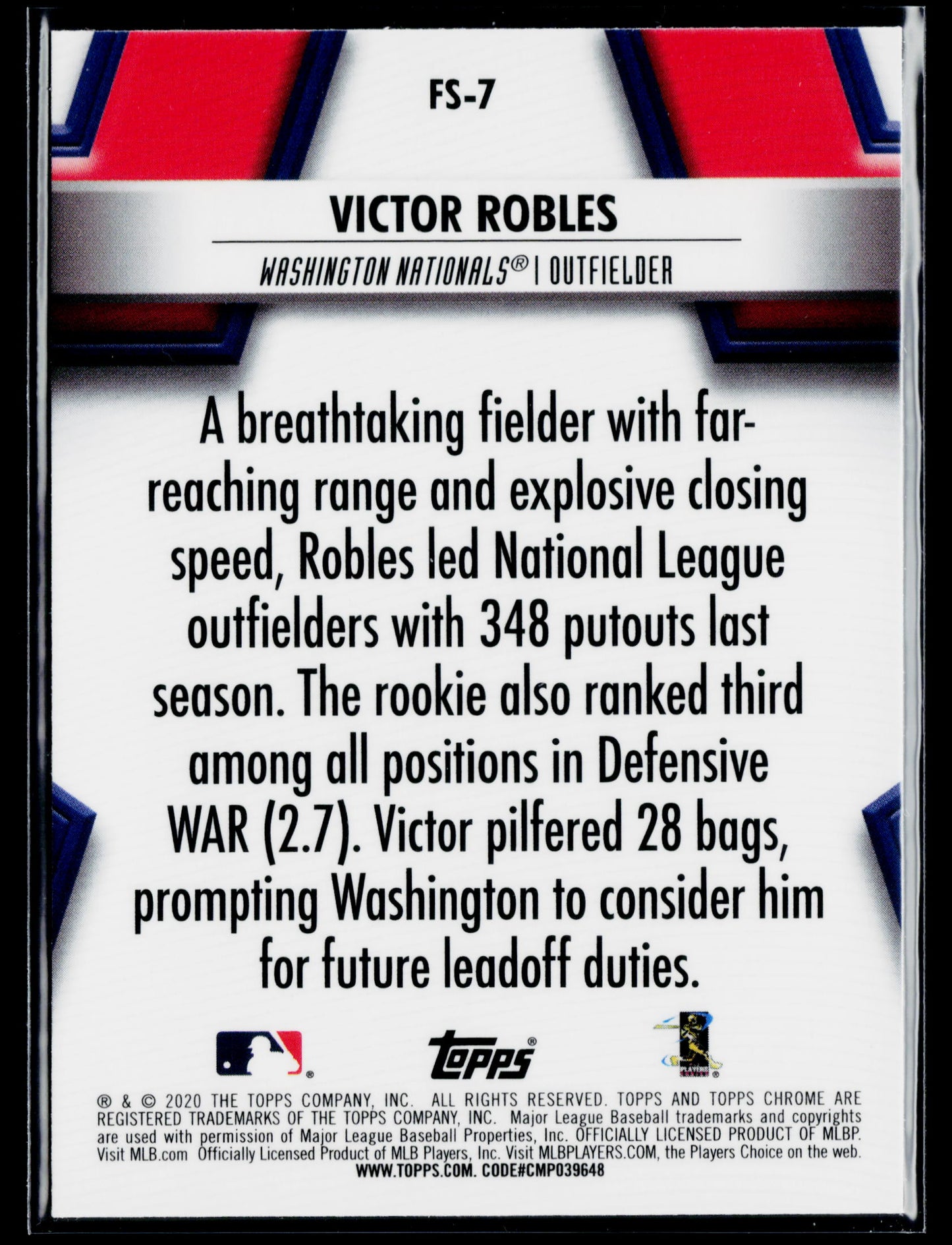 2020 Topps Chrome Victor Robles Future Stars #FS-7