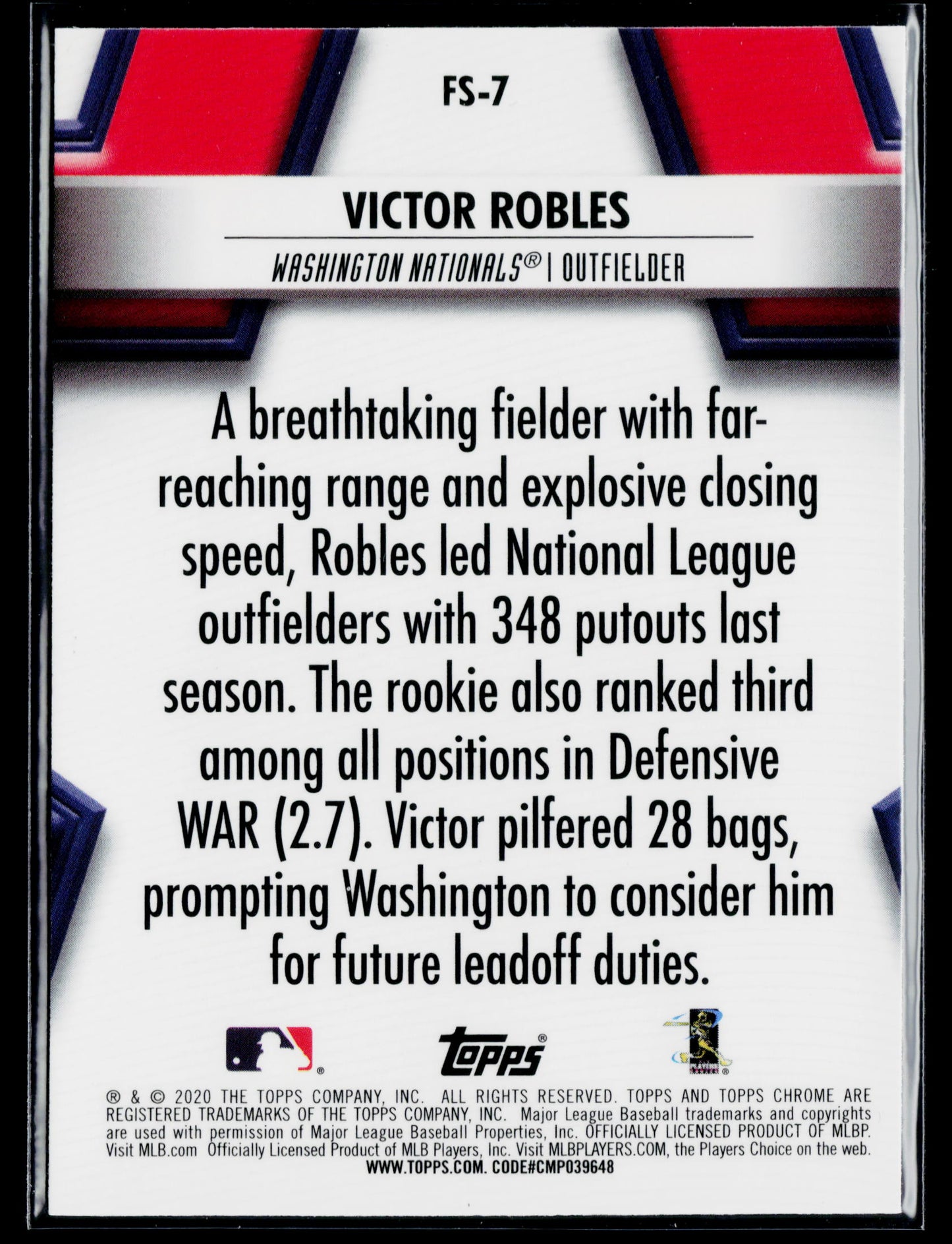 2020 Topps Chrome Victor Robles Future Stars #FS-7