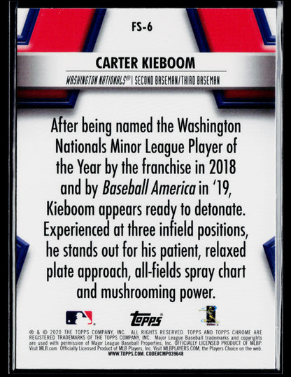 2020 Topps Chrome Carter Kieboom Future Stars #FS-6