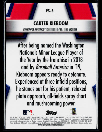 2020 Topps Chrome Carter Kieboom Future Stars #FS-6