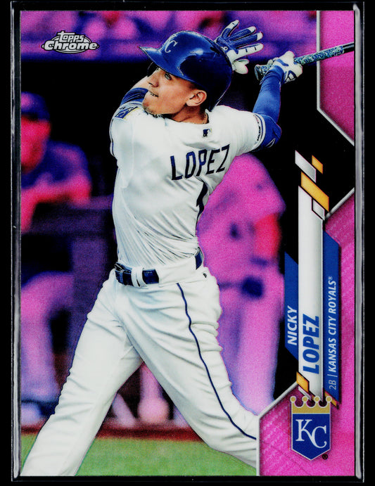 2020 Topps Chrome Nicky Lopez Pink Refractor #92