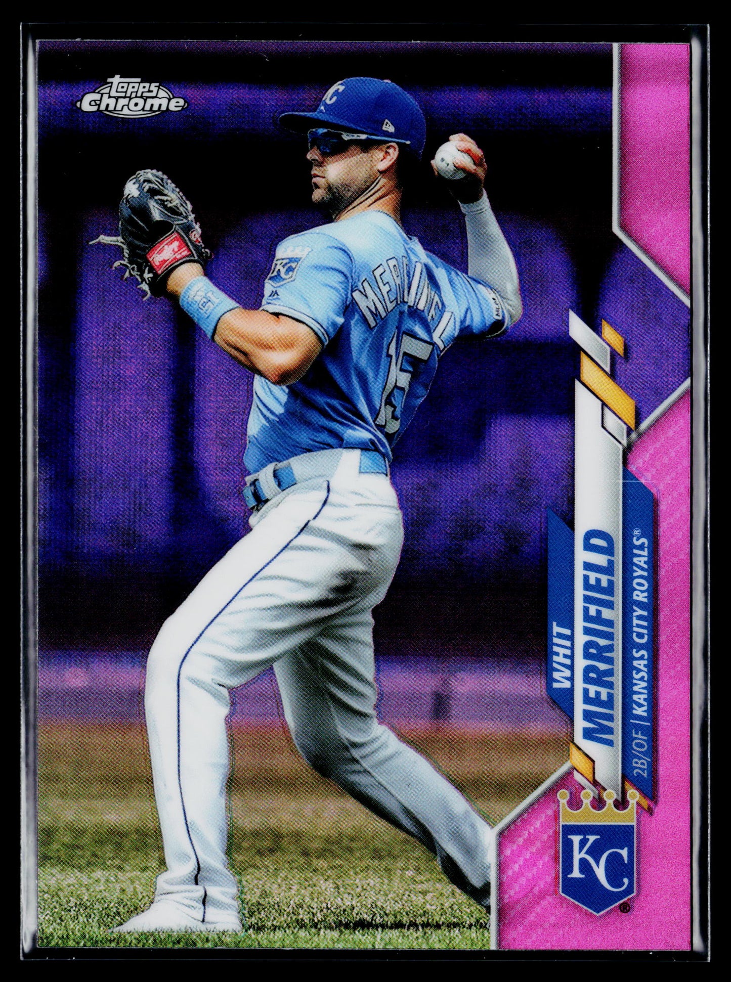 2020 Topps Chrome Whit Merrifield Pink Refractor #154