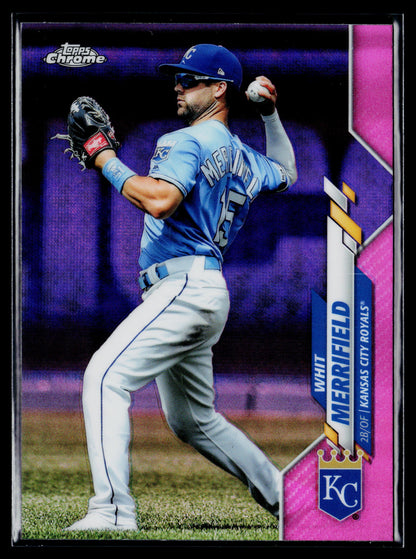 2020 Topps Chrome Whit Merrifield Pink Refractor #154