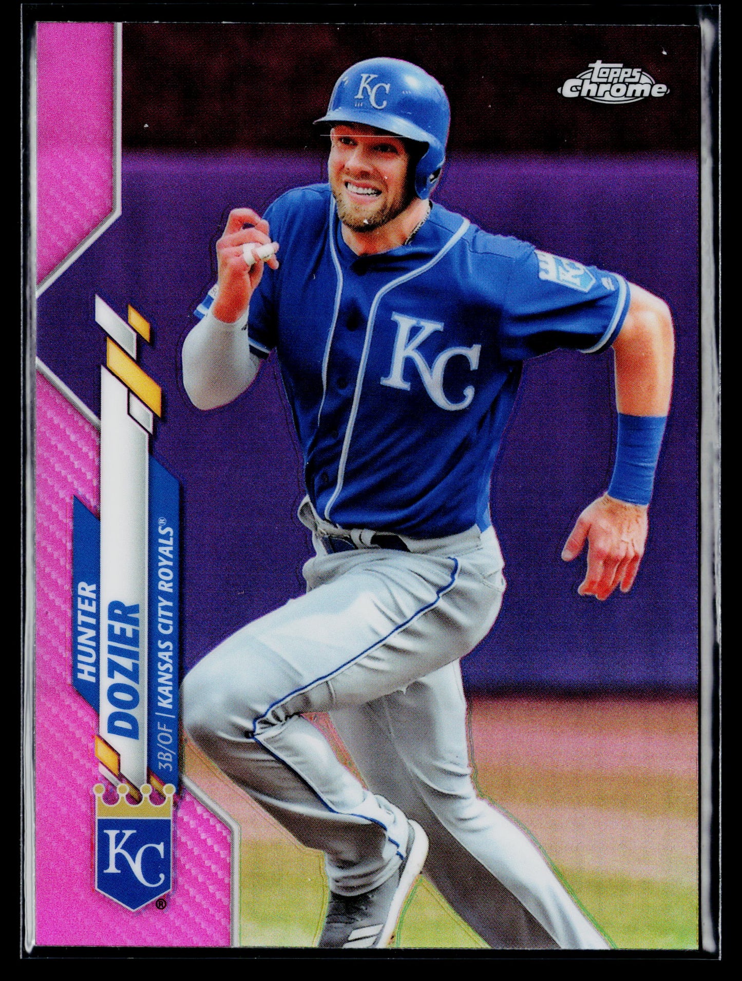 2020 Topps Chrome Hunter Dozier Pink Refractor #63
