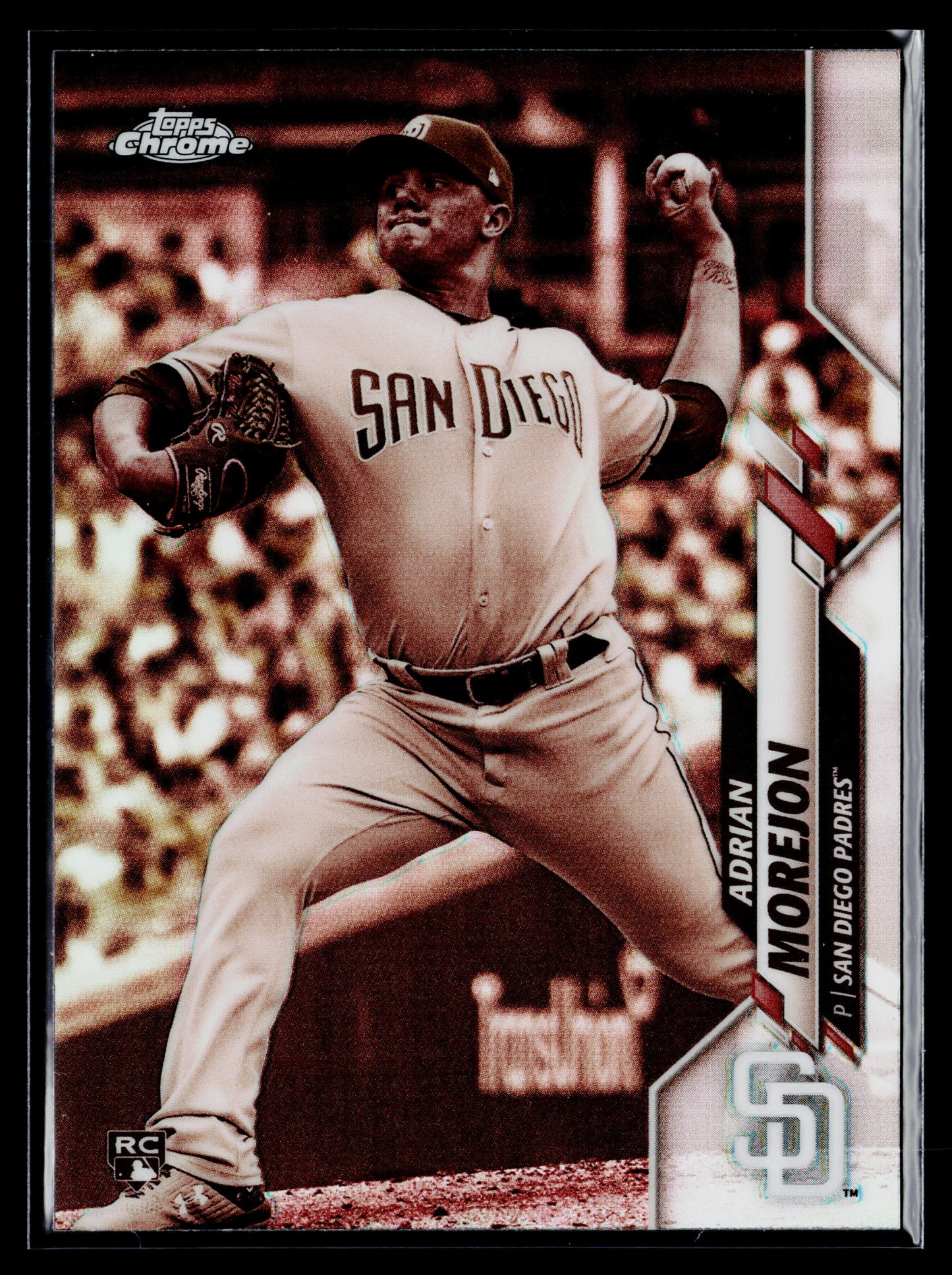2020 Topps Chrome Adrian Morejon Rookie Sepia Refractor #86