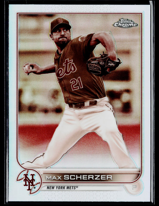 2022 Topps Chrome Max Scherzer Sepia Refractor #66