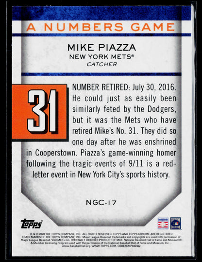 2020 Topps Chrome Update Mike Piazza A Numbers Game #NGC-17