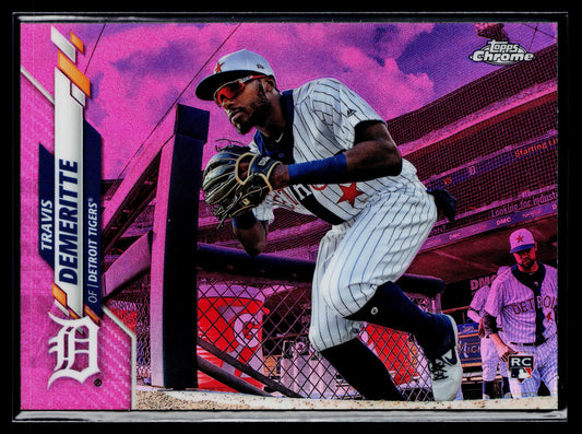 2020 Topps Chrome Travis Demeritte Rookie Pink Refractor #26