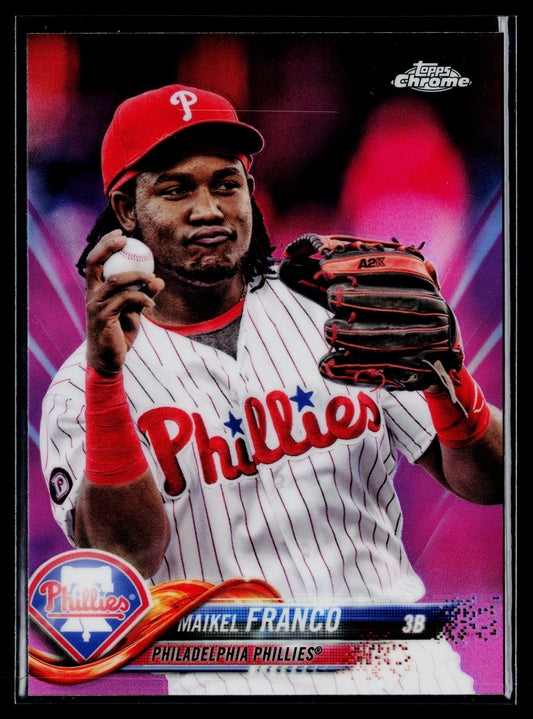 2018 Topps Chrome Maikel Franco Pink Refractor #116