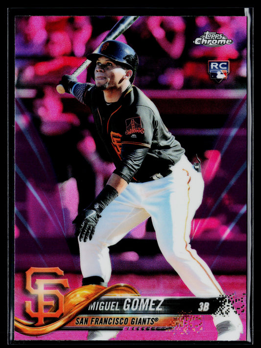 2018 Topps Chrome Miguel Gomez Rookie Pink Refractor #13