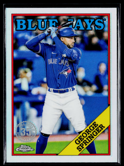 2023 Topps Chrome George Springer 1988 Topps Baseball 35th Anniversary #88BC-19