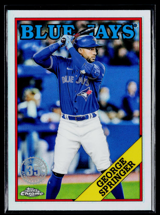 2023 Topps Chrome George Springer 1988 Topps Baseball 35th Anniversary #88BC-19