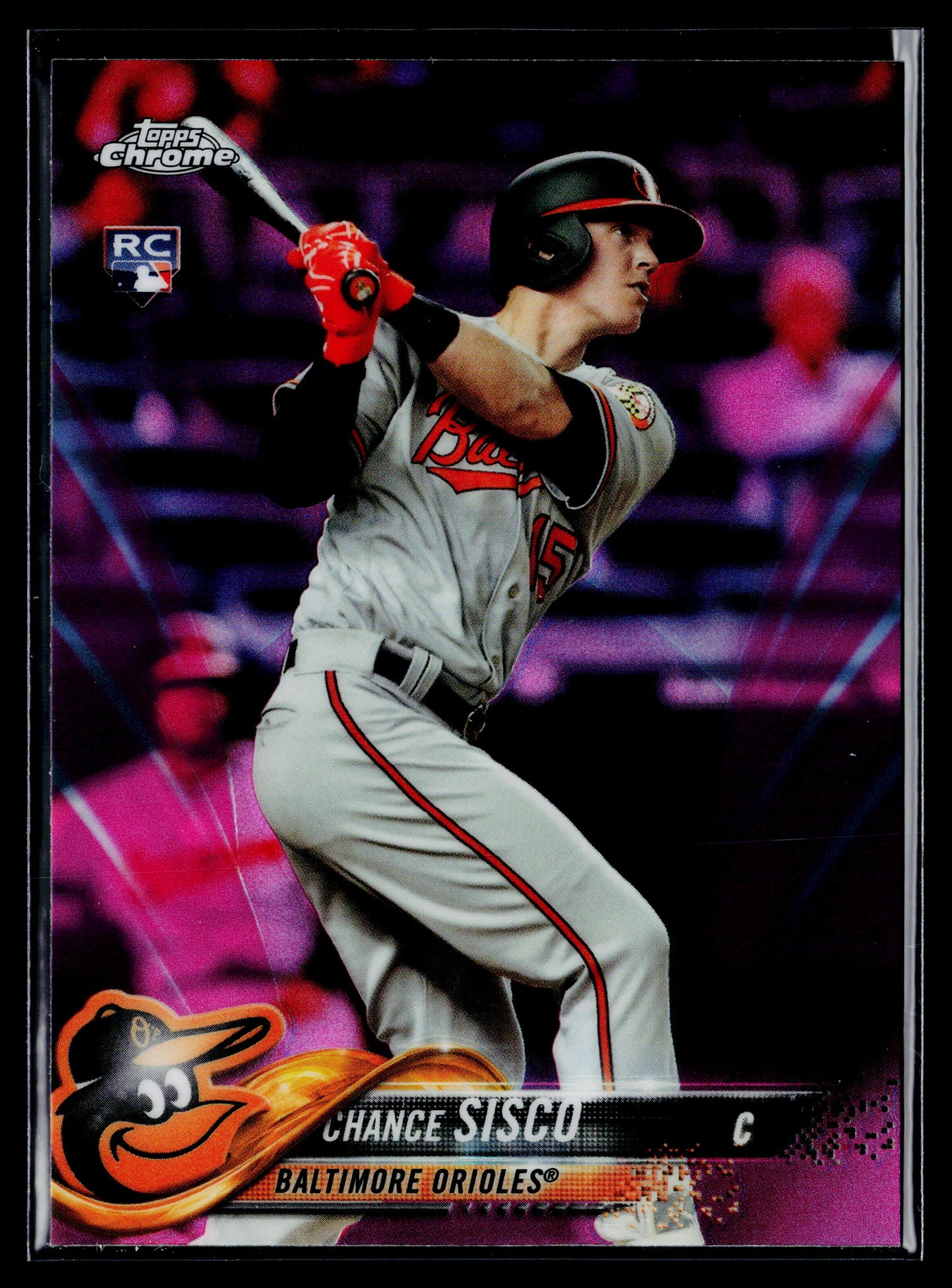 2018 Topps Chrome Chance Sisco Rookie Pink Refractor #133