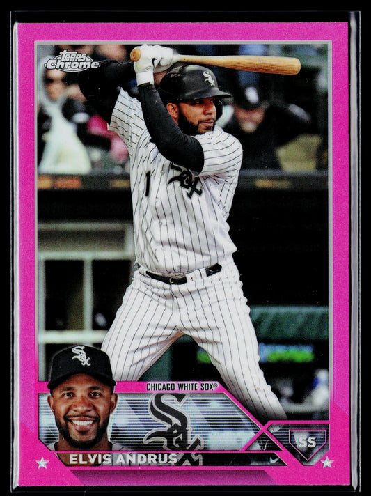 2023 Topps Chrome Update Elvis Andrus Pink #USC182