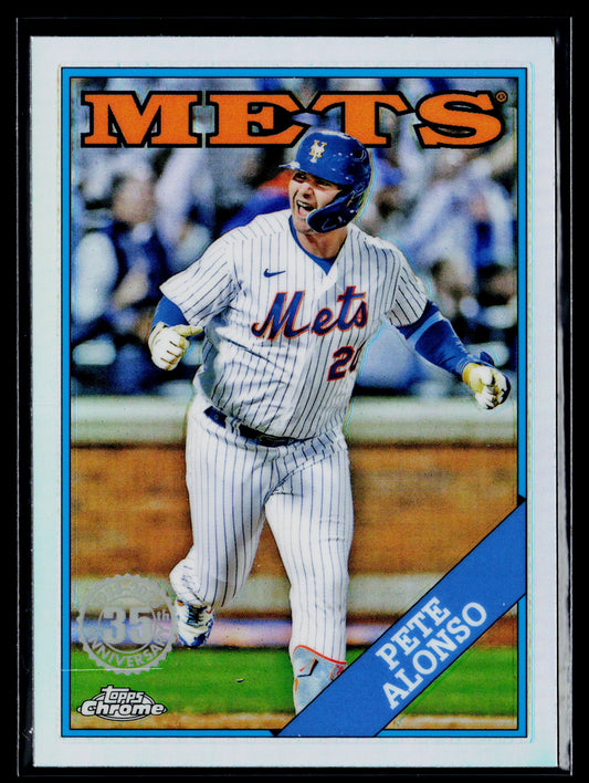 2023 Topps Chrome Pete Alonso 1988 Topps Baseball 35th Anniversary #88BC-6