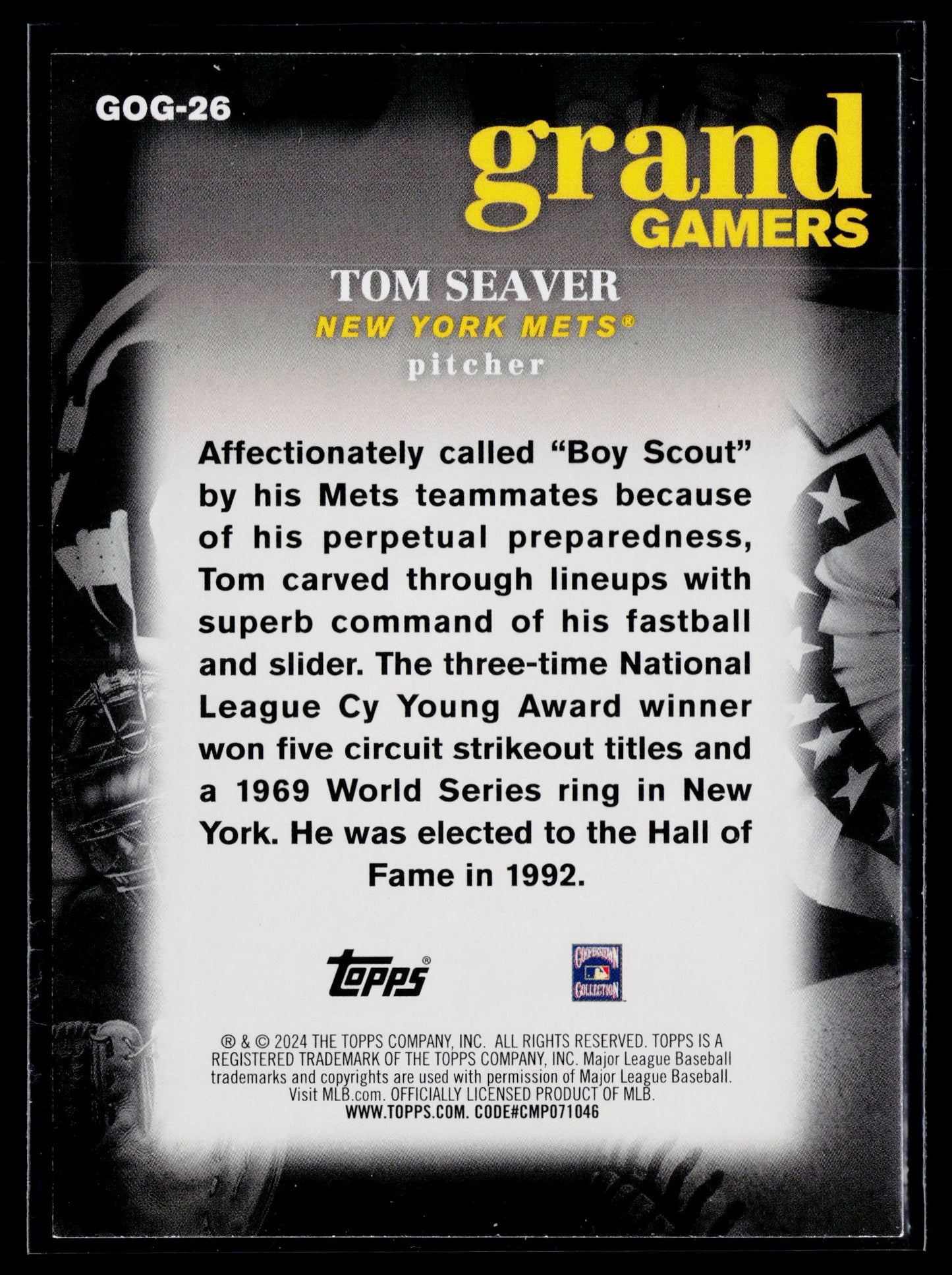2024 Topps Tom Seaver Grand Gamers #GOG-26