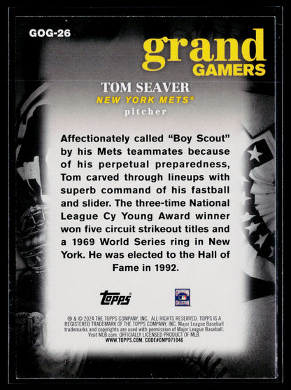 2024 Topps Tom Seaver Grand Gamers #GOG-26