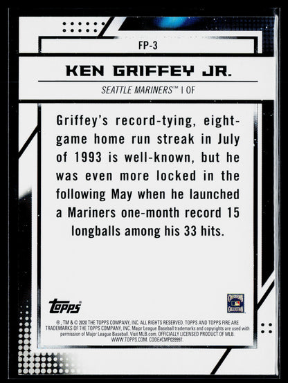 2020 Topps Chrome Ken Griffey Jr. Topps Fire NBCD Preview #FP-3