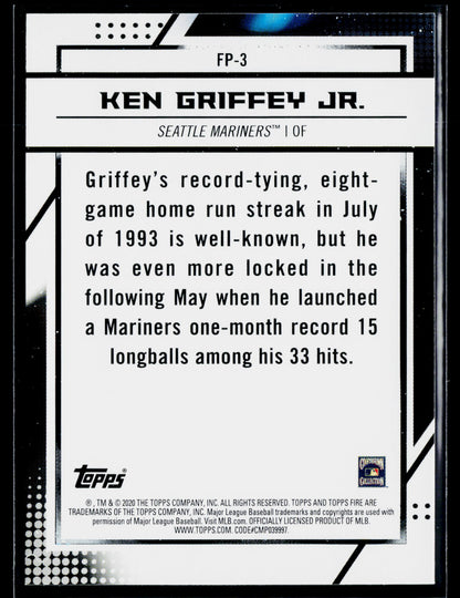 2020 Topps Chrome Ken Griffey Jr. Topps Fire NBCD Preview #FP-3