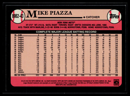 2024 Mike Piazza 1989 Topps 35th Anniversary Foil (Series Two) #89B2-43
