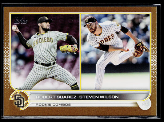 2022 Topps Update Robert Suarez / Steven Wilson RCOM, Gold #/2022 #US239