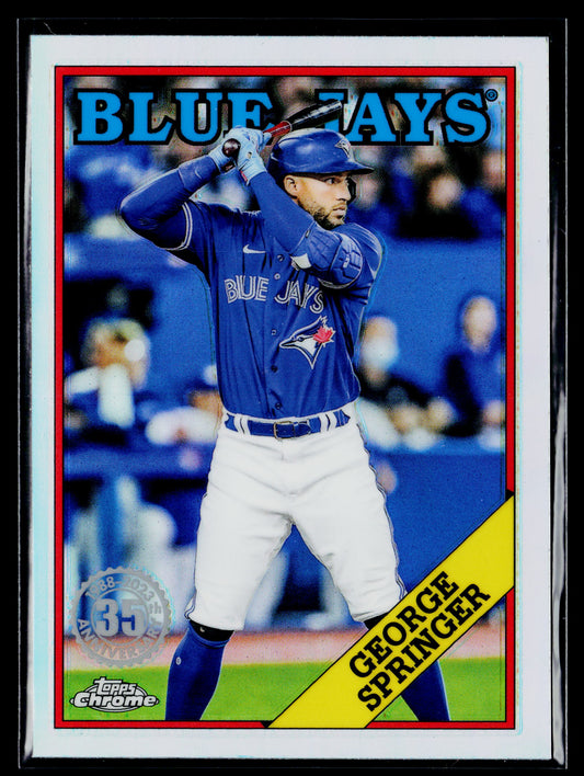 2023 Topps Chrome George Springer 1988 Topps Baseball 35th Anniversary #88BC-19