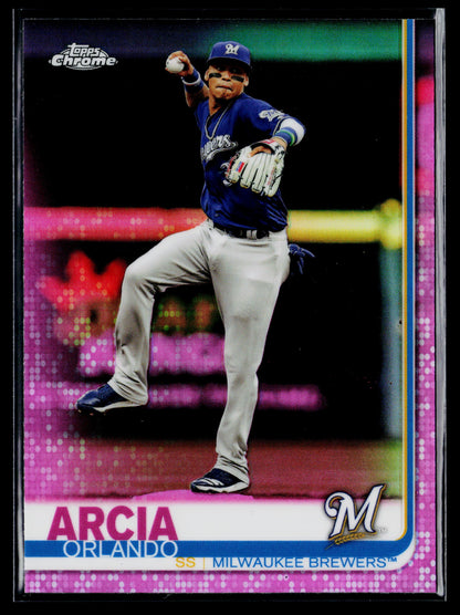 2019 Topps Chrome Orlando Arcia Pink Refractor #189