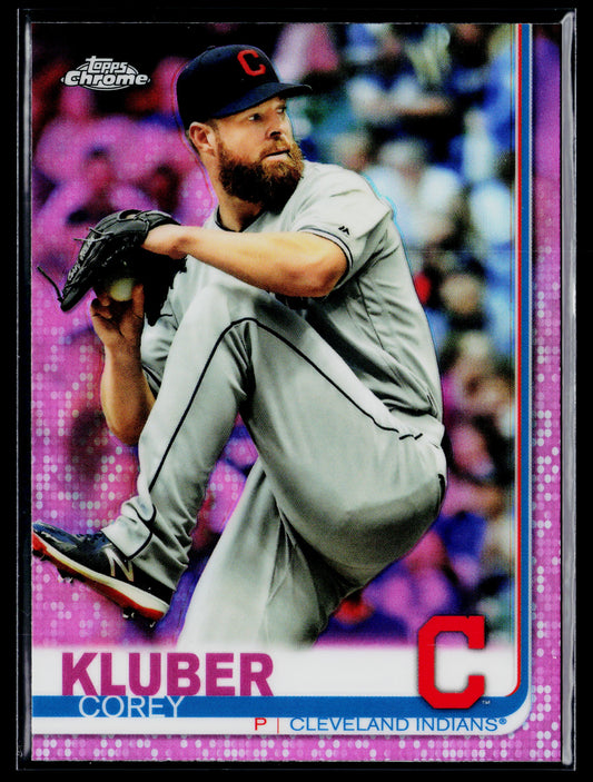 2019 Topps Chrome Corey Kluber Pink Refractor #188