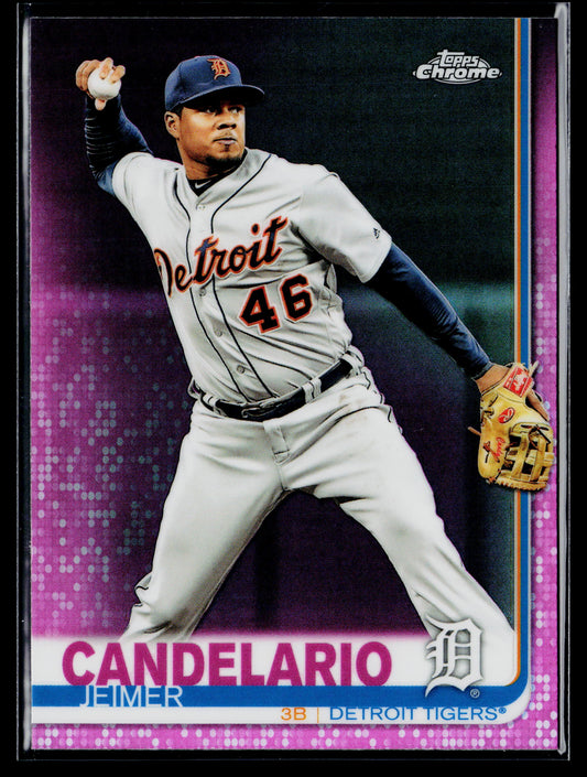 2019 Topps Chrome Jeimer Candelario Pink Refractor #63