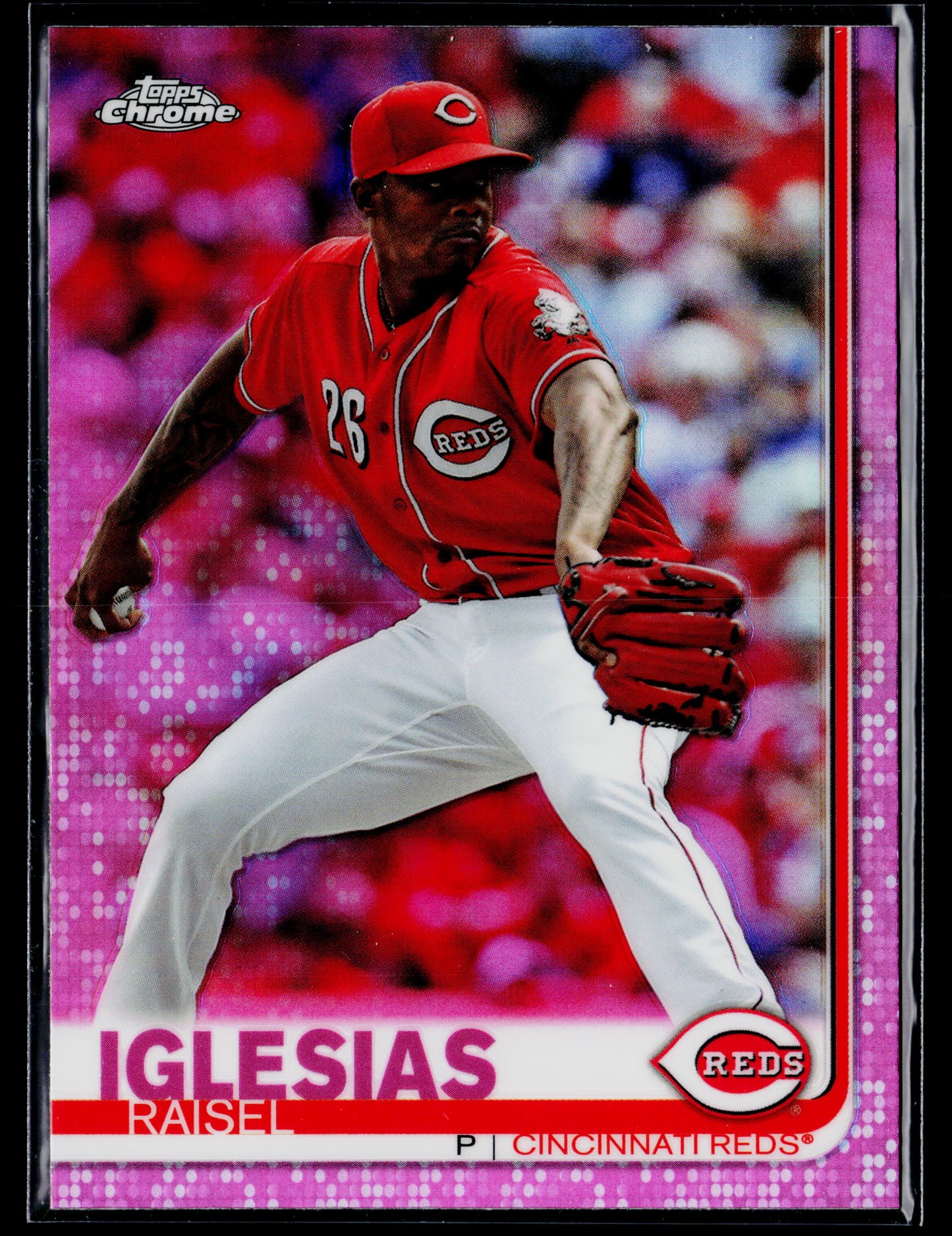 2019 Topps Chrome Raisel Iglesias Pink Refractor #192