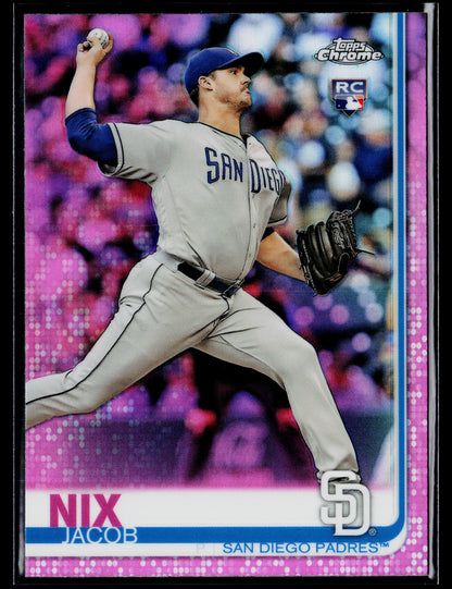 2019 Topps Chrome Jacob Nix Rookie Pink Refractor #182