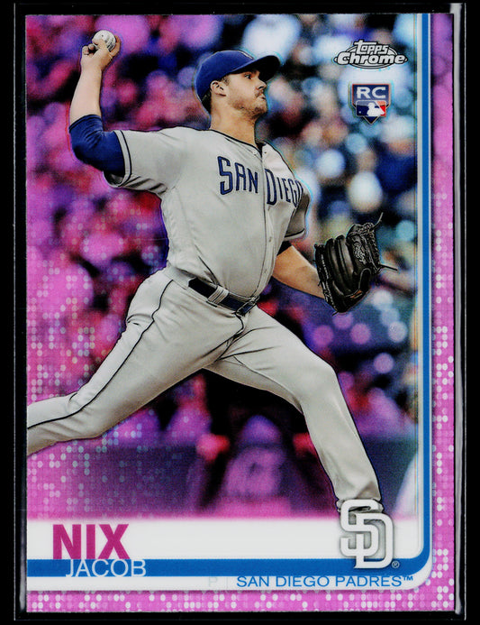2019 Topps Chrome Jacob Nix Rookie Pink Refractor #182