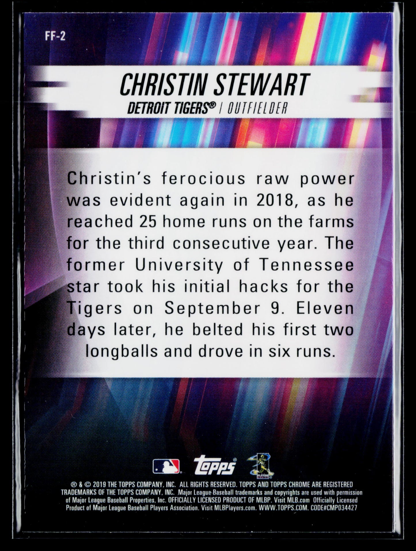 2019 Topps Chrome Christin Stewart Freshman Flash #FF-2