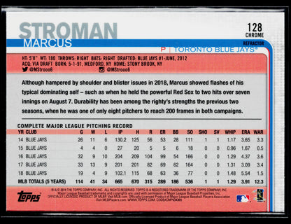 2019 Topps Chrome Marcus Stroman Pink Refractor #128